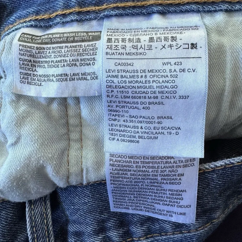 Levis 501 Jeans Mens 36x34 Blue Button Fly Denim Pants Classic Straight